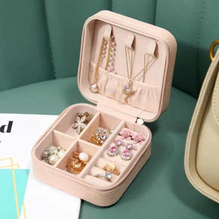 Mini Jewelry Storage Box Portable Home Travel Earrings Necklace Storage Case for Women Ring